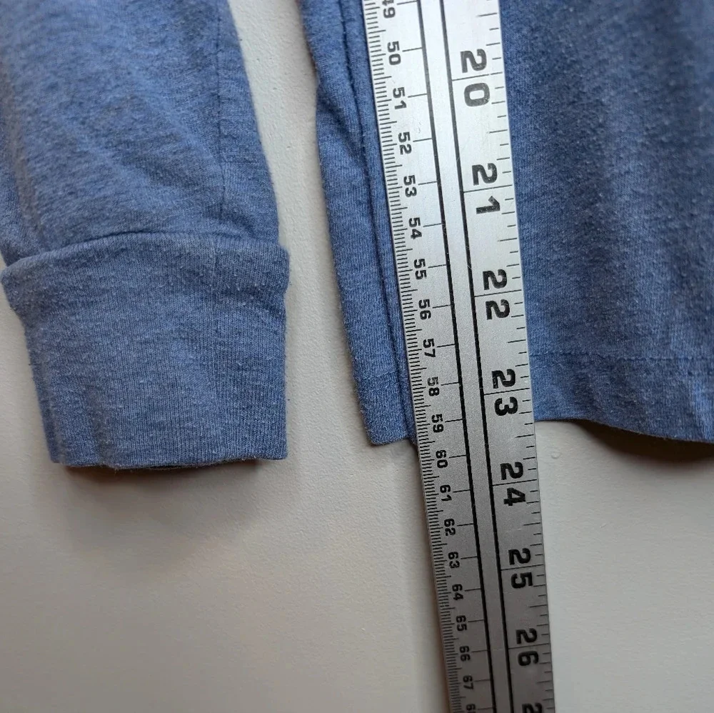 Roots Blue Long Sleeve White Logo Top XS Woman - Picture 6 of 9